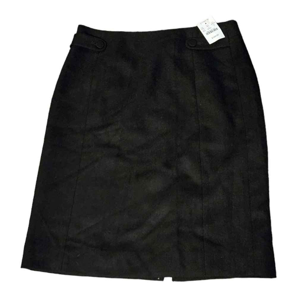 J. Crew Size 2 Black Pencil Skirt